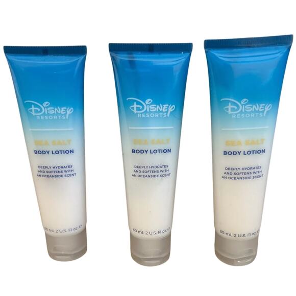 3x Disney Resorts Sea Salt Body Lotion Tubes 2 fl oz ea ~ (H2O+ Plus) - Picture 1 of 2